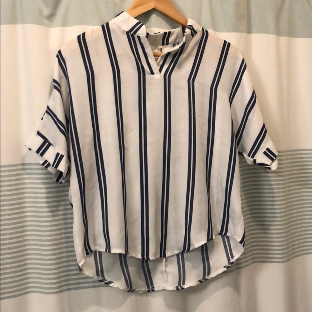 Navy Blue striped shirt